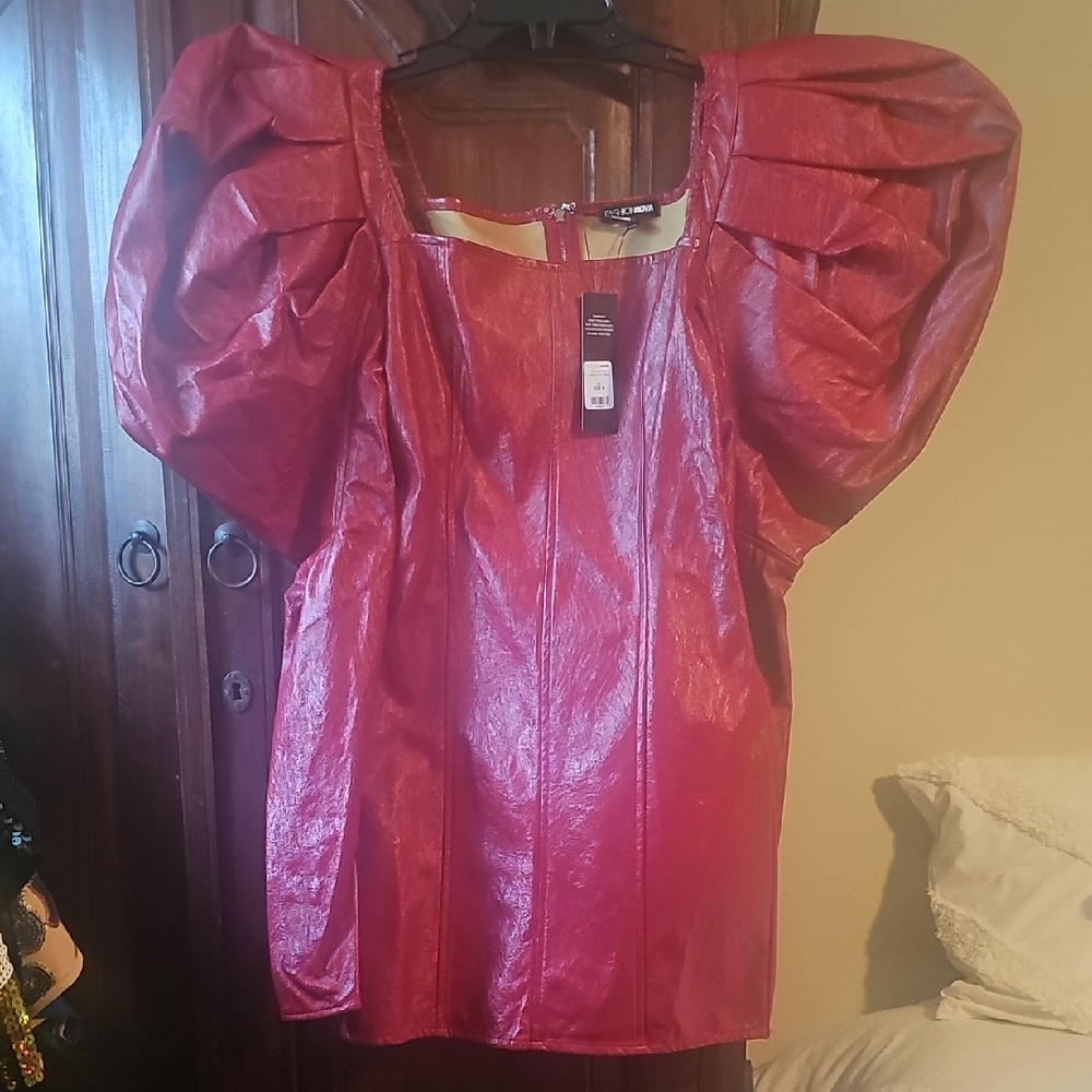 Fashion Nova Vibrant Red Statement Mini Dress